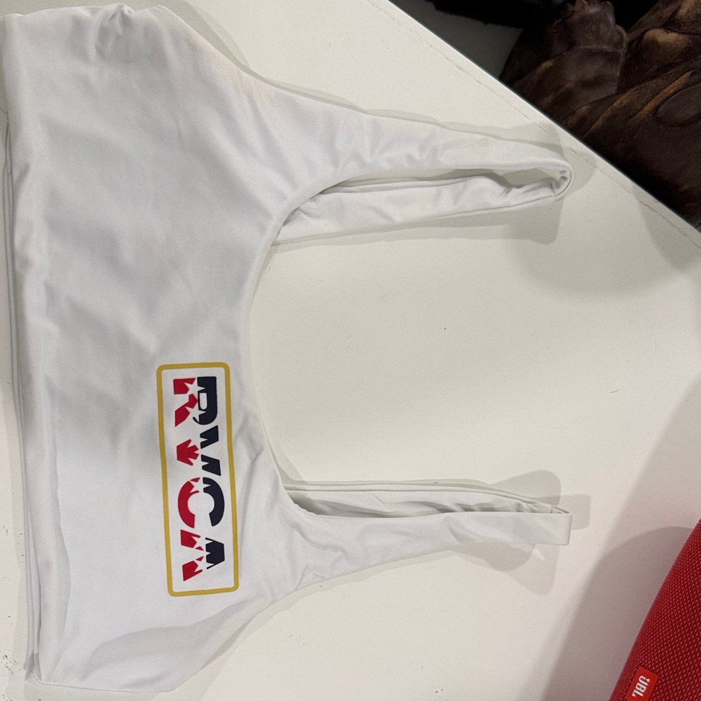 RVCA White Sleeveless Top with Logo
